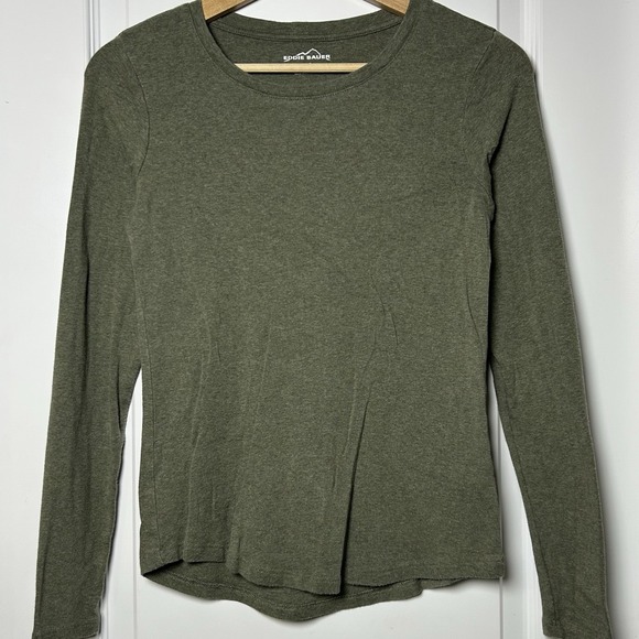 Eddie Bauer Tops - Eddie Bauer Cotton Blend Green Long Sleeve T-Shirt Granola Girl Gorpcore Style